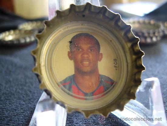 Collezionismo di Coca-Cola e Pepsi: Chapa de CocaCola. Jugador de F&uacute;tbol. F.C.Barcelona. Bar&ccedil;a.