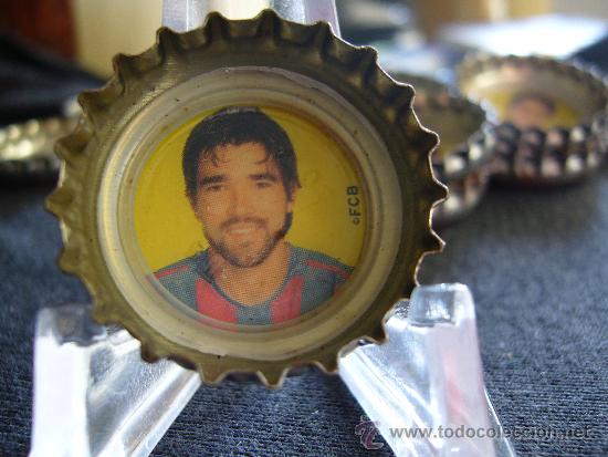 Collezionismo di Coca-Cola e Pepsi: Chapa de CocaCola. Jugador de F&uacute;tbol. F.C.Barcelona. Bar&ccedil;a.