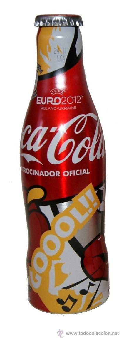 Collecting of Coca-Cola and Pepsi: Botella de aluminio Coca Cola. Edici&oacute;n coleccionista Eurocopa de f&uacute;tbol 2012. UEFA. Euro2012.