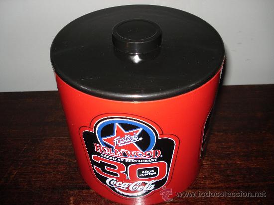 Collecting of Coca-Cola and Pepsi: ENFRIADOR CUBITERA 30 A&Ntilde;OS JUNTOS COCA COLA FOSTER'S HOLLYWOOD PL&Aacute;STICO ROJO-NEGRO