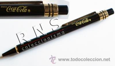 Coleccionismo de Coca-Cola y Pepsi: BOL&Iacute;GRAFO DE COCA COLA NEGRO Y DORADO - FUNCIONA TINTA AZUL - M&Aacute;S COSAS COCACOLA EN VENTA - BOLI