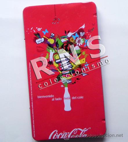 Collectionnisme de Coca-Cola et Pepsi: CAJA COCA COLA MET&Aacute;LICA - PARA L&Aacute;PICES DE MADERA - VAC&Iacute;A - DE METAL - PUBLICIDAD COCACOLA