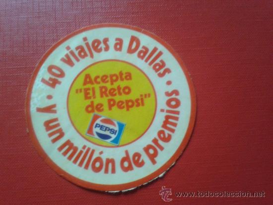 Sammeln von Coca-Cola und Pepsi: Adhesivo 7 cm di&aacute;metro Ven a Dallas acepta el reto de Pepsi Cola