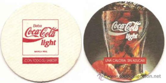 Sammeln von Coca-Cola und Pepsi: Posavasos Coca-cola light