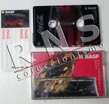Sammeln von Coca-Cola und Pepsi: CASETE VIRGEN COCA COLA - BASF - DUBUJO DE BOTELLA ETIQUETAS NUEVAS - CINTA PUBLICIDAD - RARA