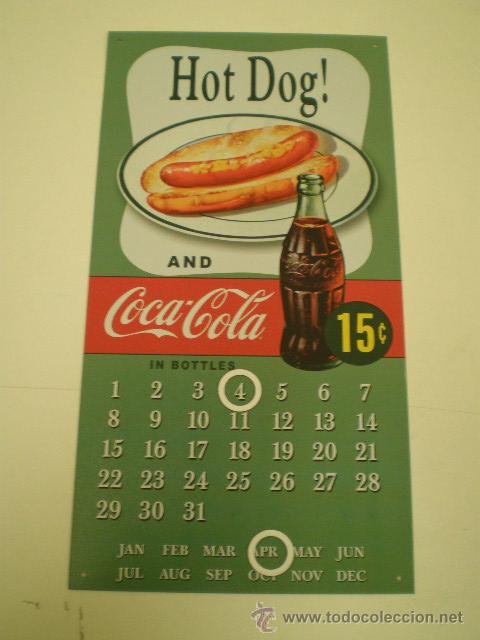 Sammeln von Coca-Cola und Pepsi: CHAPA CALENDARIO DE COCA COLA EE.UU.