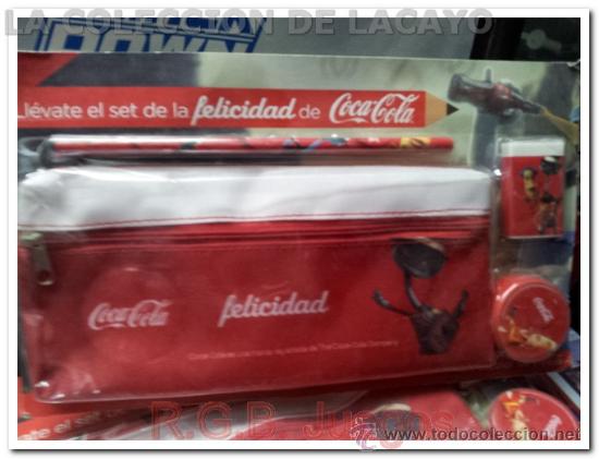 Collecting of Coca-Cola and Pepsi: SET ESCRITORIO FELICIDAD COCACOLA, COCA-COLA