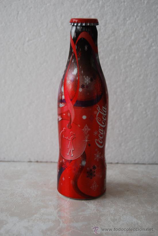 Collezionismo di Coca-Cola e Pepsi: Botella coca cola aluminio 250 ml. Edici&oacute;n limitada Navidad 2005 &oacute; 2006. Con chapa y llena