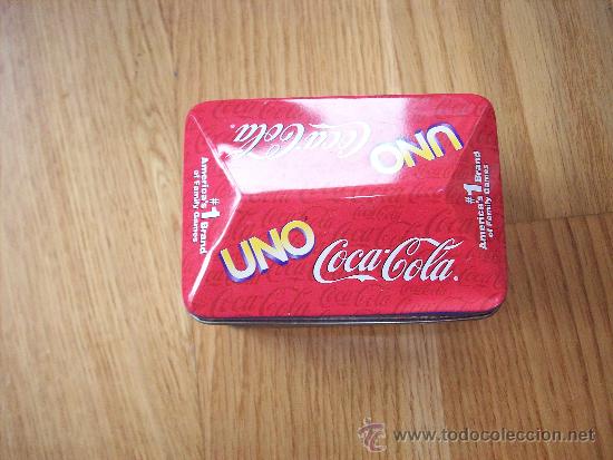Sammeln von Coca-Cola und Pepsi: Caja Coca-Cola con juego UNO en su interior