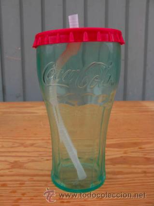 Coleccionismo de Coca-Cola y Pepsi: Vaso de cocacola, de pl&aacute;stico original de la marca.