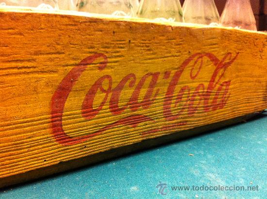 Sammeln von Coca-Cola und Pepsi: CAJA COCA COLA MADERA ORIGINAL ESPA&Ntilde;A COMPLETA
