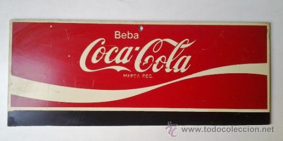 Collezionismo di Coca-Cola e Pepsi: CARTEL COCA COLA DE PLASTICO, 50,4X20,4CM