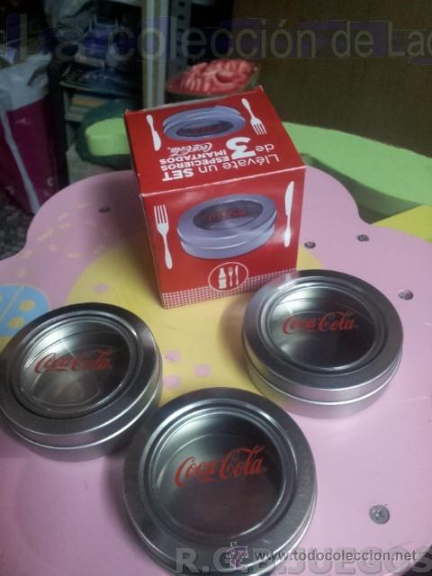 Colecionismo de Coca-Cola e Pepsi: SET 3 CAJITAS  ESPECIEROS CON IMAN COCACOLA COCA COLA