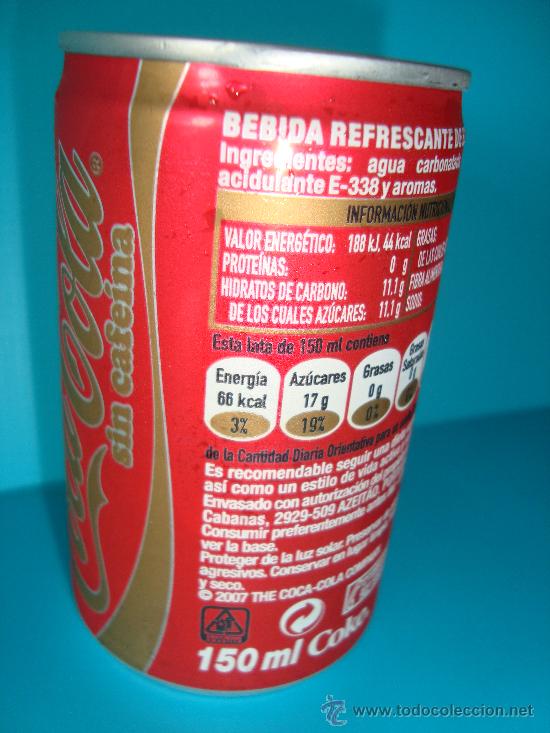 Collectionnisme de Coca-Cola et Pepsi: MINI BOTE O MINI LATA DE COCA COLA SIN CAFEINA, 150ML. PARA COLECCION - DECORACION