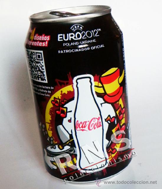 Colecionismo de Coca-Cola e Pepsi: LATA DE COCA COLA ZERO - EDICI&Oacute;N ESPECIAL EUROCOPA A&Ntilde;O 2012 - F&Uacute;TBOL DEPORTE COCACOLA - BEBIDA BOTE