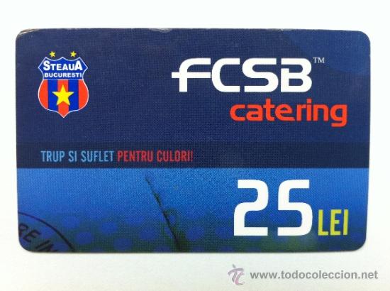 Colecionismo de Coca-Cola e Pepsi: TARJETA PL&Aacute;STICA FUTBOL STEAU DE BUCAREST CATERING. PUBLICIDAD PEPSI