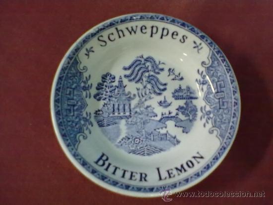 Coleccionismo de Coca-Cola y Pepsi: PLATITO SCHWEPPES BITTER LEMON - Foto 1