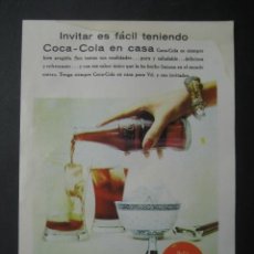 Coleccionismo de Coca-Cola y Pepsi: BEBA COCA-COLA. ANTIGUA PUBLICIDAD DE BEBIDAS ANUNCIO DE REVISTA DE LOS AÑOS 50. Lote 39452177