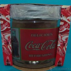 Coleccionismo de Coca-Cola y Pepsi: COCA COLA - FRASCO - TARRO- BOTE CRISTAL HERMÉTICO - VINTAGE - TAPA OVAL METAL - 12X13X8 CM
