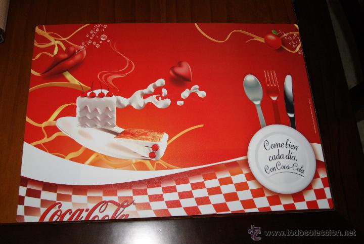 Colecionismo de Coca-Cola e Pepsi: Mantel individual de Coca Cola. Lea los detalles.