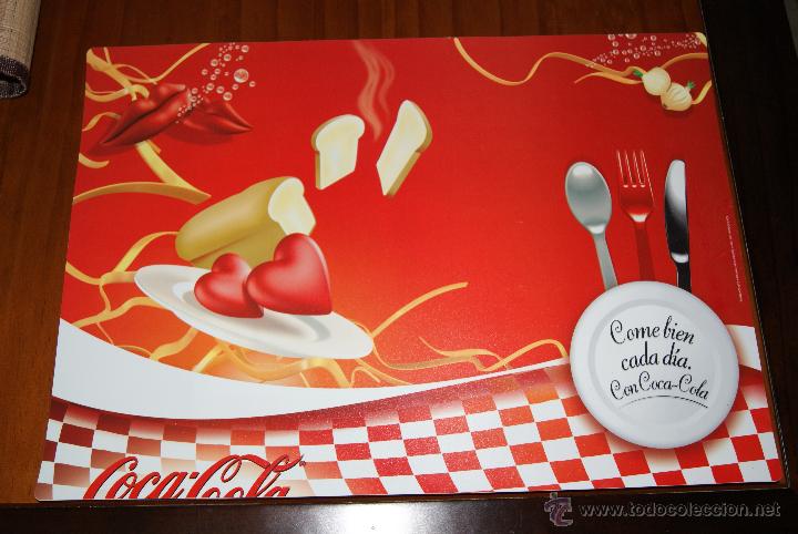 Colecionismo de Coca-Cola e Pepsi: Mantel individual de Coca Cola. Lea los detalles.