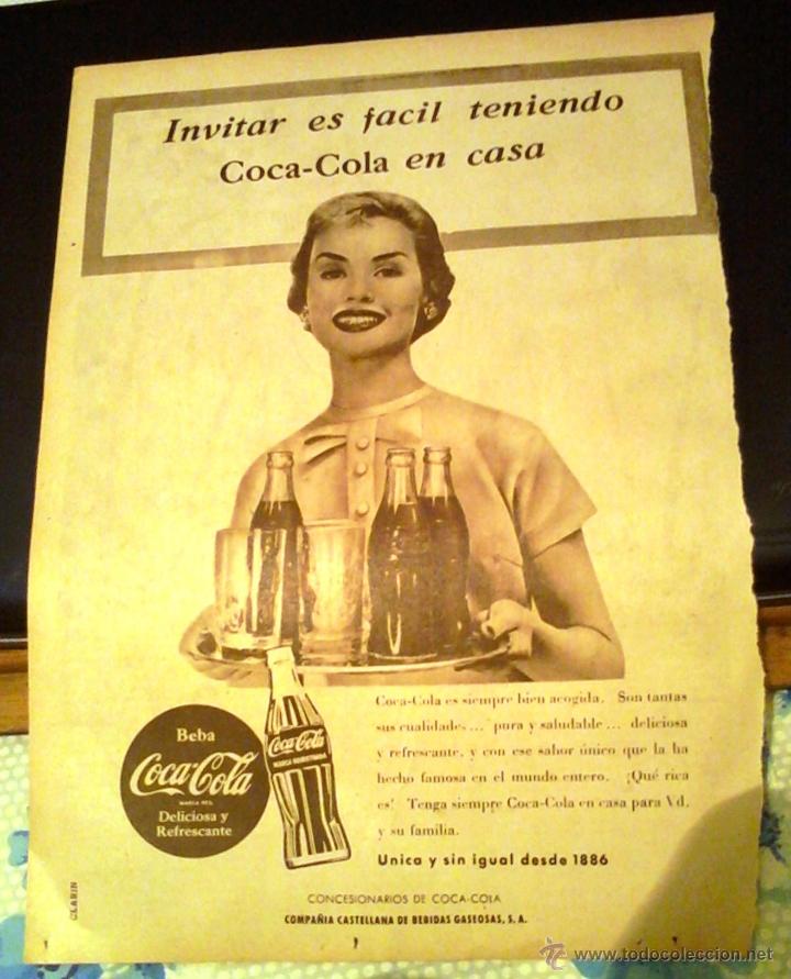 Sammeln von Coca-Cola und Pepsi: Publicidad antigua Coca-Cola a&ntilde;o 1956 ,de revista