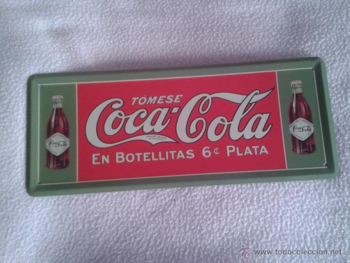 Colecionismo de Coca-Cola e Pepsi: chapa cartel coca coca  26x11 cms cms