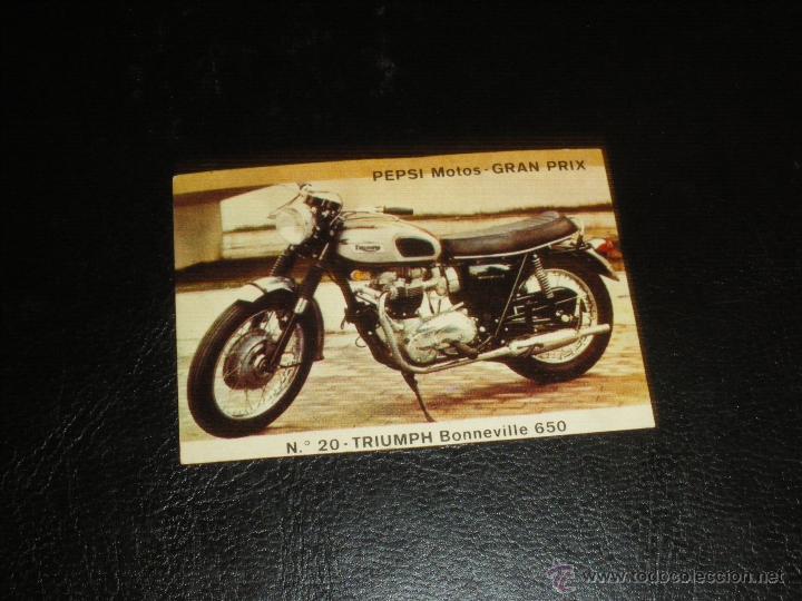 Collectionnisme de Coca-Cola et Pepsi: PEPSI, GRAN PRIX. TRIUMPH BONNEVILLE 650.