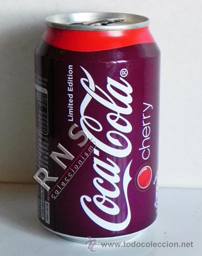 Collecting of Coca-Cola and Pepsi: LATA DE COCA COLA CHERRY - EDICI&Oacute;N LIMITADA - COCACOLA BOTE - VAC&Iacute;A - 33 CL - RARA - PARA COLECCI&Oacute;N