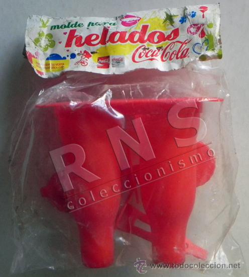 Colecionismo de Coca-Cola e Pepsi: MOLDE PARA 2 HELADOS DE COCA COLA - PRECINTADO - PL&Aacute;STICO ROJO - TENGO M&Aacute;S COSAS COCACOLA EN VENTA