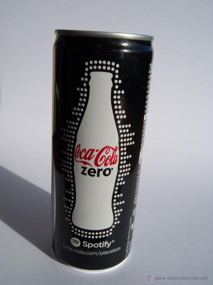 Collecting of Coca-Cola and Pepsi: Coca-Cola Zero. Lata delgada Spotify. 250 ml. Llena