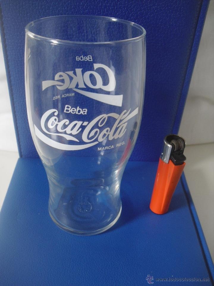 Collectionnisme de Coca-Cola et Pepsi: Antiguo vaso de Coca-Cola. Beba Coke. Cocacola. 15 cm