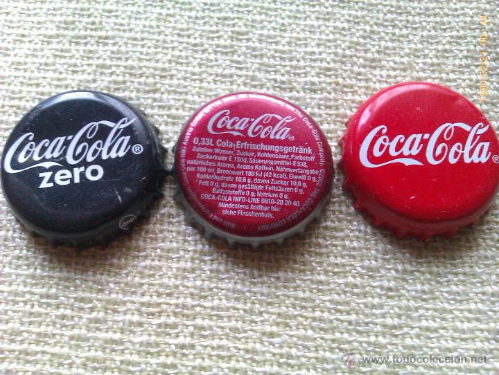 Coleccionismo de Coca-Cola y Pepsi: Lote 3 Chapas Kronkorken Caps Tappi Coca Cola. Alemania