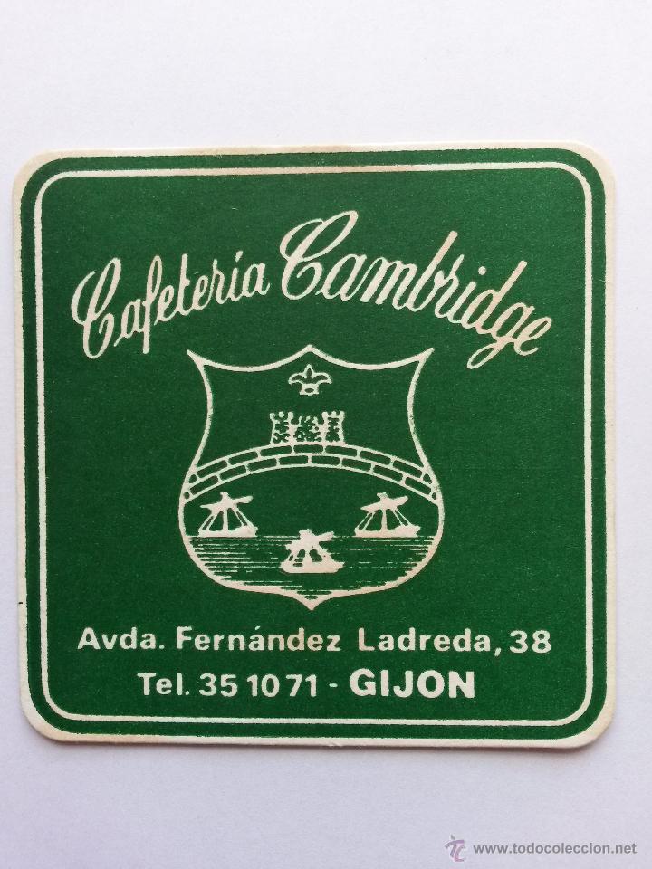 Coleccionismo de Coca-Cola y Pepsi: Posavaso con a&ntilde;os cafeteria cambridge gijon