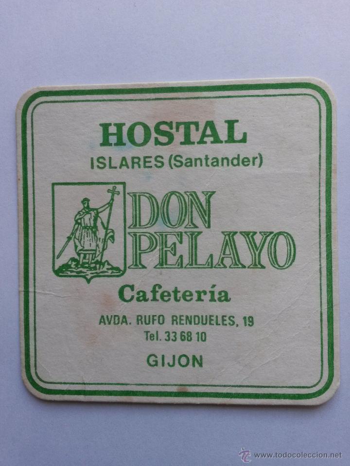Collectionnisme de Coca-Cola et Pepsi: Posavaso con a&ntilde;os hostal islares (santander) y cafeteria don pelayo ,gijon, (detras fechado en 1982)