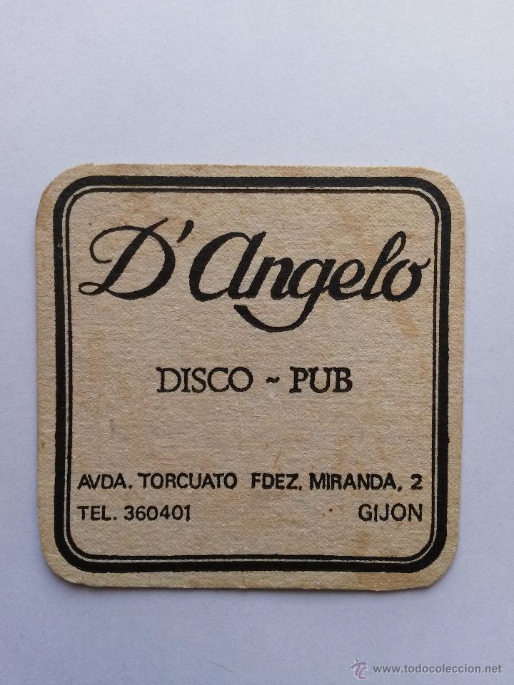 Collectionnisme de Coca-Cola et Pepsi: Posavaso con a&ntilde;os d&acute;angelo disco-pub, gijon (detras fechado en 1983)