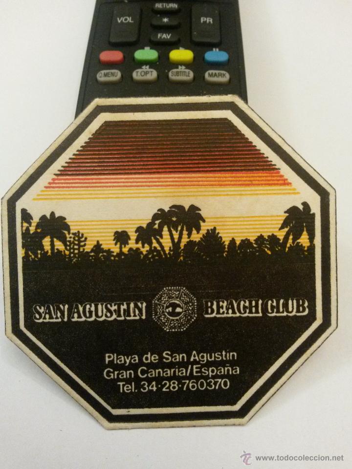 Coleccionismo de Coca-Cola y Pepsi: Posavaso con a&ntilde;os fino de playa san agustin ,beagh club (gran canaria)