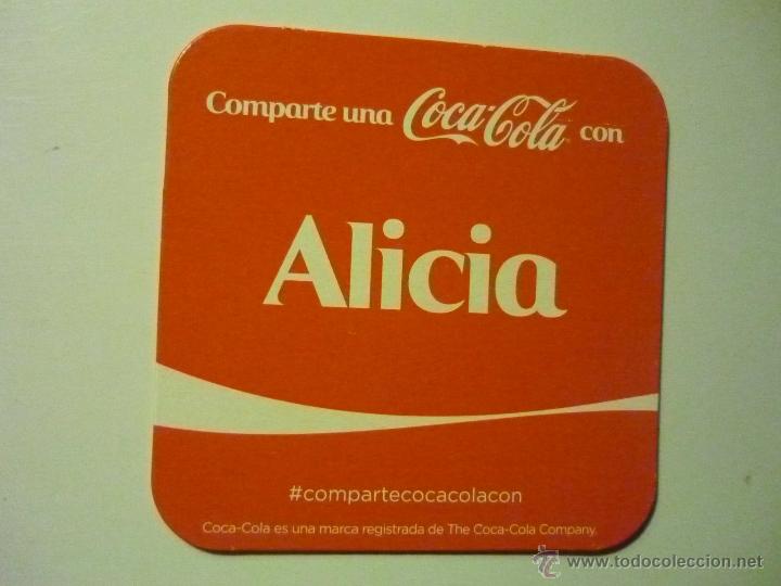 Collecting of Coca-Cola and Pepsi: POSAVASOS CARTON DURO COCA COLA .-ALICIA