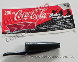 Collecting of Coca-Cola and Pepsi: ETIQUETA DE COCA COLA - DE BOTELL&Iacute;N 200 ML - PROMOCI&Oacute;N SONY VAIO - 2007 - COCACOLA