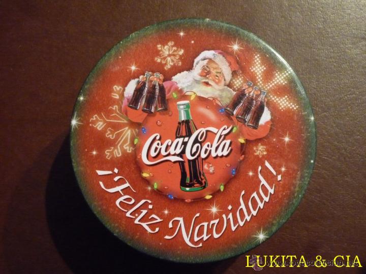 Collectionnisme de Coca-Cola et Pepsi: CAJA LATA REDONDA MET&Aacute;LICA COCA COLA - FELIZ NAVIDAD