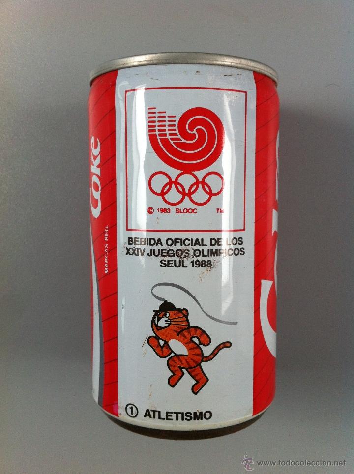 Collecting of Coca-Cola and Pepsi: LATA DE COCA-COLA JUEGOS OLIMPICOS SEUL 1988 ATLETISMO 32 CL. VACIA