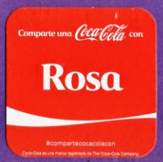 Coleccionismo de Coca-Cola y Pepsi: POSAVASOS - COMPARTE UNA COCA-COLA CON ++ ROSA ++ - CARTON - OFICIAL - SIN ESTRENAR. Lote 229662860