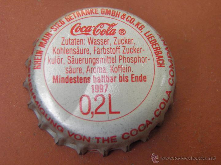 Colecionismo de Coca-Cola e Pepsi: TAP&Oacute;N CORONA COKE TAPPI ANTIGUA CHAPA COCA COLA (6). LIEDERBACH . ALEMANIA.---LOTE N. 1310--CARMANJO