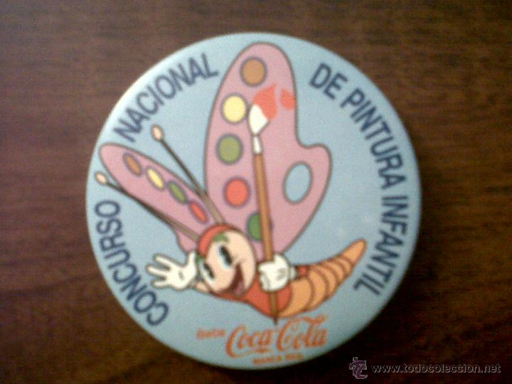 Collezionismo di Coca-Cola e Pepsi: BROCHE COCA COLA CONCURSO NACIONAL DE PINTURA INFANTIL   DIAMETRO 5,5 CMTS