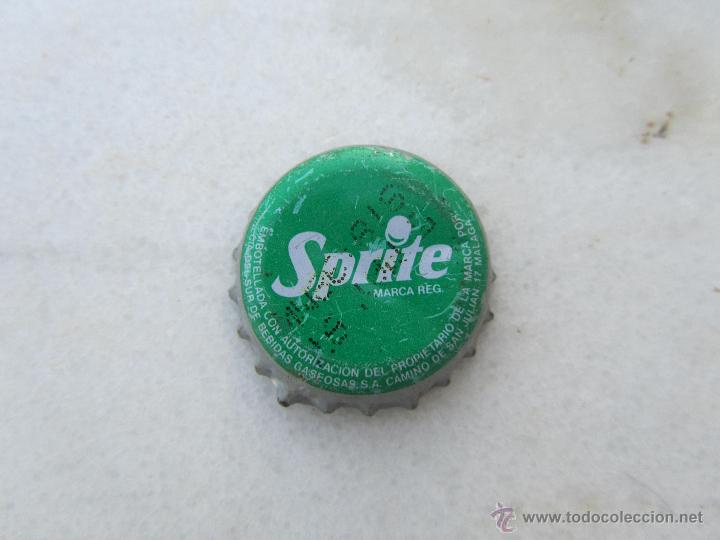 Collezionismo di Coca-Cola e Pepsi: CHAPA sprite MALAGA CROMO JUGADOR DE FUTBOL