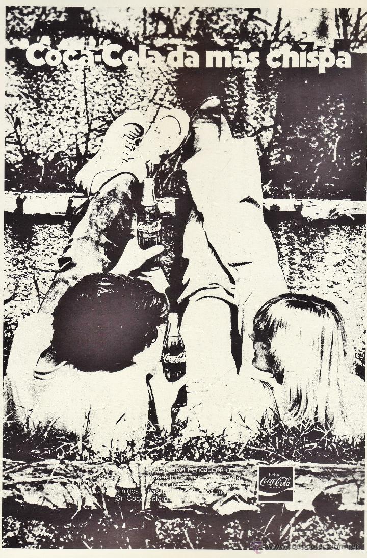Colecionismo de Coca-Cola e Pepsi: hoja suelta publicitaria - coca-cola da mas chispa - reproduccion anuncio la vanguardia a&ntilde;o 1979