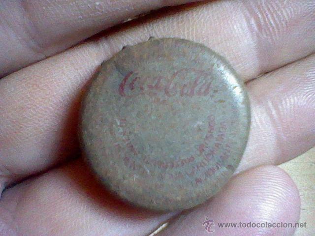 Collezionismo di Coca-Cola e Pepsi: antigua chapa COCA COLA COCACOLA  con signos paso tiempo fotos