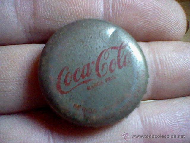 Collezionismo di Coca-Cola e Pepsi: antigua chapa COCA COLA COCACOLA con signos paso tiempo fotos
