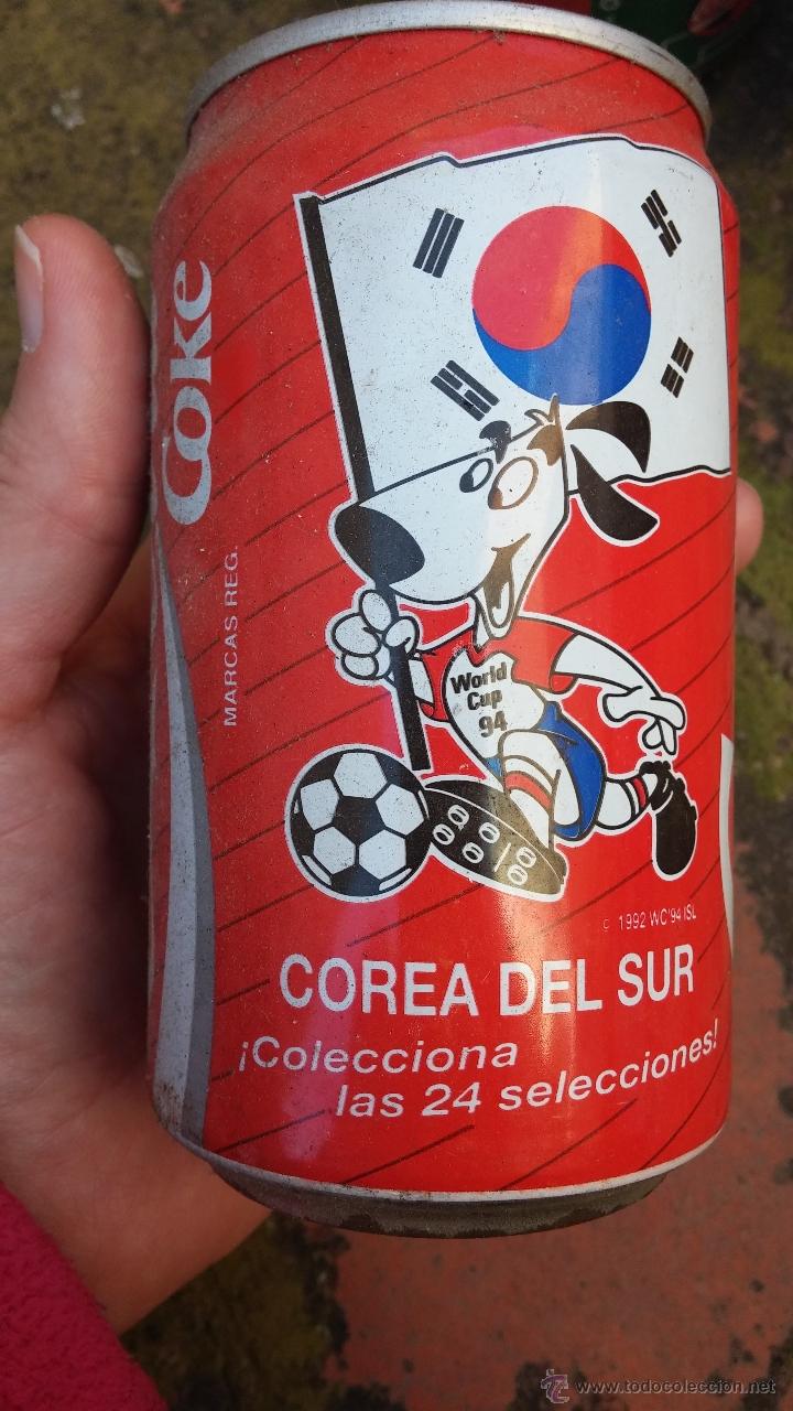 Collectionnisme de Coca-Cola et Pepsi: lata coca-cola mundial EEUU 94- corea del sur
