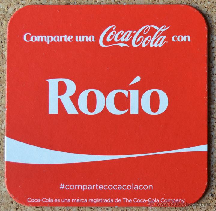 Sammeln von Coca-Cola und Pepsi: COCA COLA - POSAVASOS DE CARTON CON NOMBRE - ROCIO